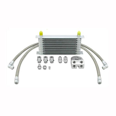 Mishimoto Universal 10 Row Oil Cooler Kit (Metal Braided Lines)