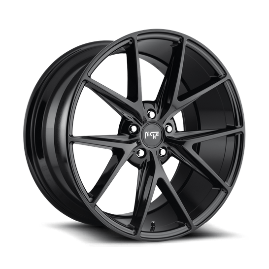 Niche 1PC M119 MISANO 20x10 Gloss Black 5x114.3 40mm