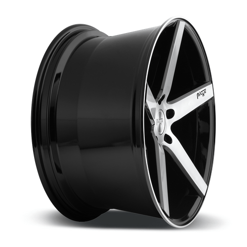 Niche 1PC M124 MILAN 19x8.5 Gloss Black Brushed 5x114.3 35mm