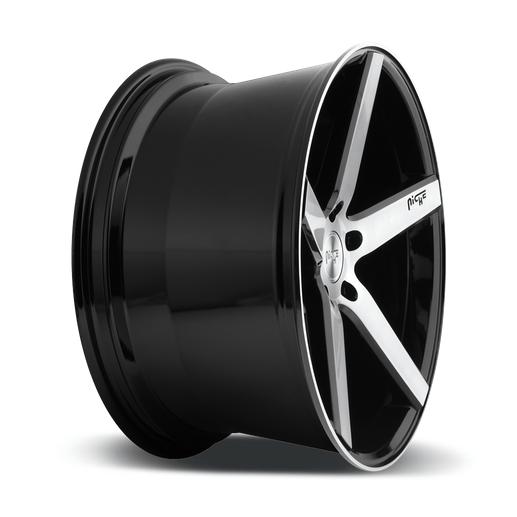 Niche 1PC M124 MILAN 19x8.5 Gloss Black Brushed 5x114.3 35mm