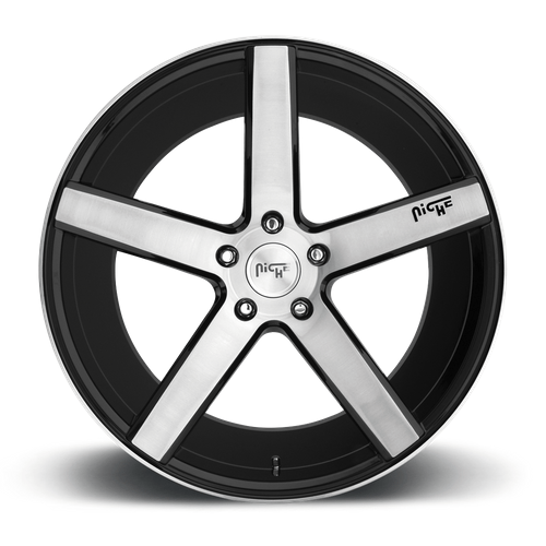 Niche 1PC M124 MILAN 19x8.5 Gloss Black Brushed 5x114.3 35mm