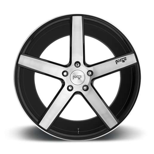 Niche 1PC M124 MILAN 19x8.5 Gloss Black Brushed 5x114.3 35mm