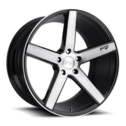 Niche 1PC M124 MILAN 19x8.5 Gloss Black Brushed 5x114.3 35mm