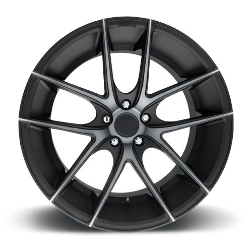 Niche 1PC M130 TARGA 19x8.5 Matte Black Double Dark Tint 5x114.3 35mm