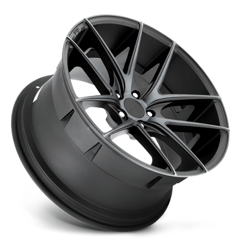 Niche 1PC M130 TARGA 20x10 Matte Black Double Dark Tint 5x114.3 40mm