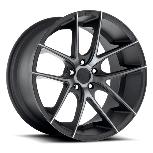 Niche 1PC M130 TARGA 19x8.5 Matte Black Double Dark Tint 5x114.3 35mm