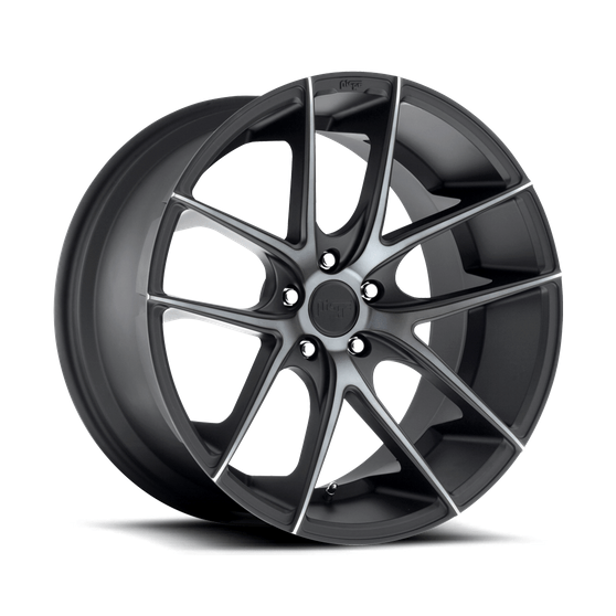Niche 1PC M130 TARGA 20x10 Matte Black Double Dark Tint 5x114.3 40mm