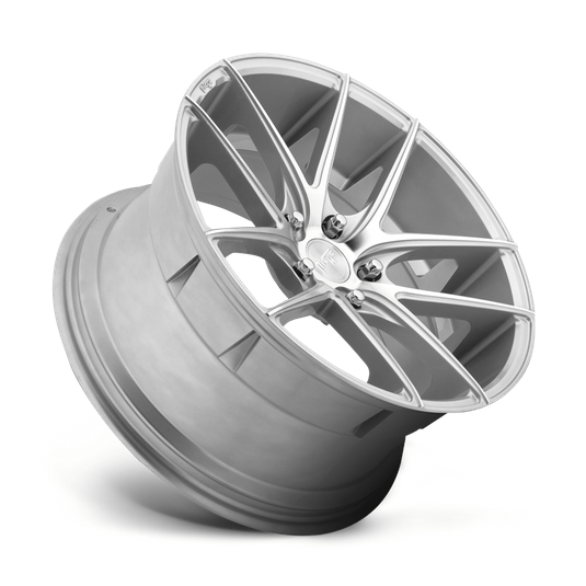 Niche 1PC M131 TARGA 20x10 Gloss Silver Machined 5x114.3 40mm