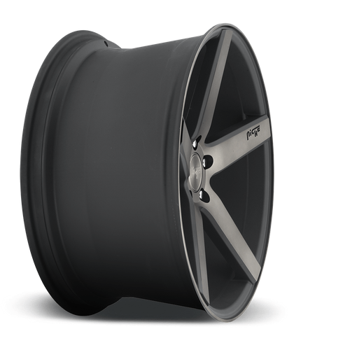 Niche 1PC M134 MILAN 20x8.5 Matte Black Ddt Machined 5x114.3 35mm