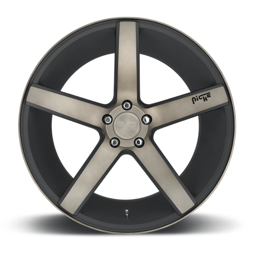 Niche 1PC M134 MILAN 19x8.5 Matte Black Ddt Machined 5x114.3 35mm