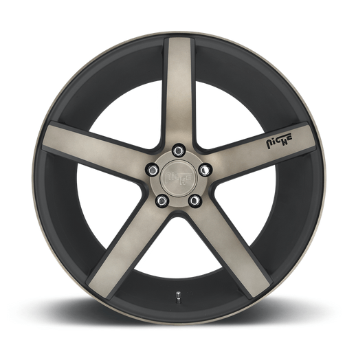 Niche 1PC M134 MILAN 19x8.5 Matte Black Ddt Machined 5x114.3 35mm