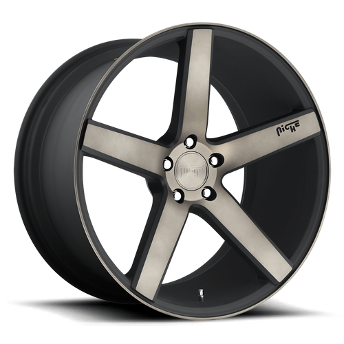 Niche 1PC M134 MILAN 20x8.5 Matte Black Ddt Machined 5x114.3 45mm
