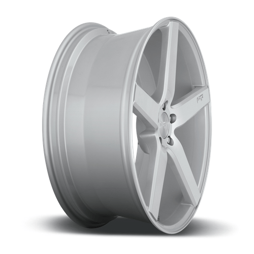 Niche 1PC M135 MILAN 18x8 Gloss Silver Machined 5x114.3 40mm