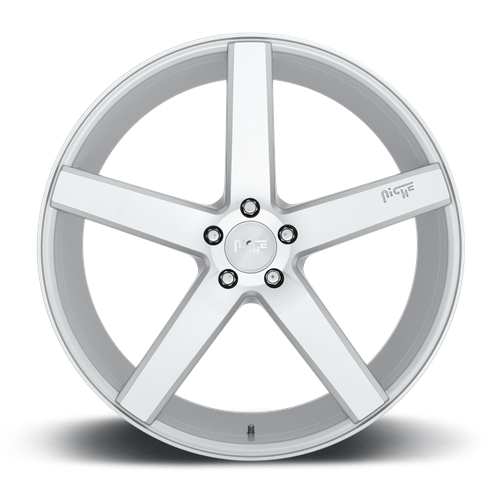Niche 1PC M135 MILAN 20x8.5 Gloss Silver Machined 5x114.3 35mm