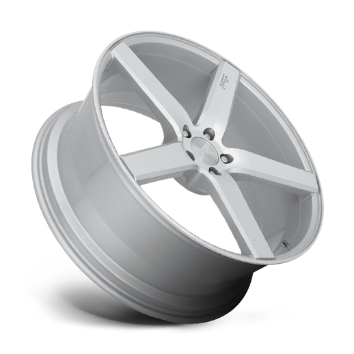 Niche 1PC M135 MILAN 18x8 Gloss Silver Machined 5x114.3 40mm