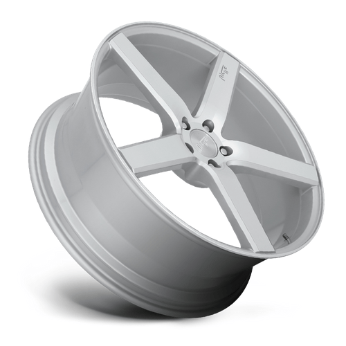 Niche 1PC M135 MILAN 19x8.5 Gloss Silver Machined 5x114.3 35mm