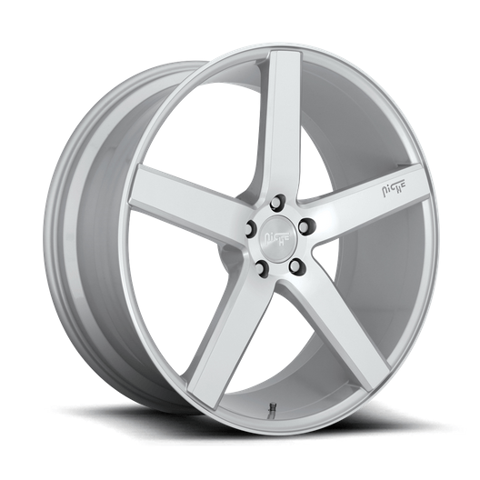 Niche 1PC M135 MILAN 18x8 Gloss Silver Machined 5x114.3 40mm