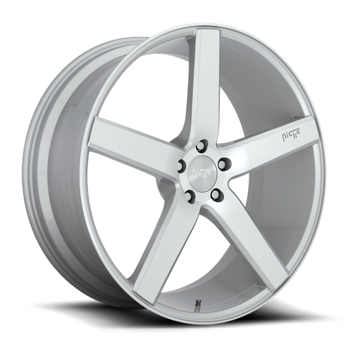 Niche 1PC M135 MILAN 20x8.5 Gloss Silver Machined 5x114.3 35mm