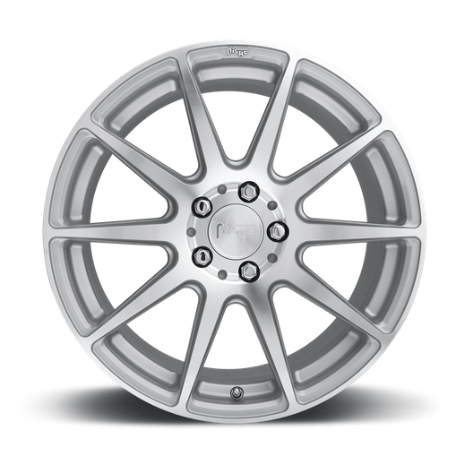Niche 1PC M146 ESSEN 20x10 Gloss Silver Machined 5x114.3 40mm