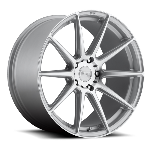 Niche 1PC M146 ESSEN 20x10 Gloss Silver Machined 5x114.3 40mm