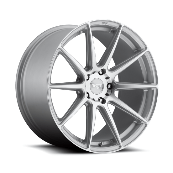 Niche 1PC M146 ESSEN 20x10 Gloss Silver Machined 5x114.3 40mm