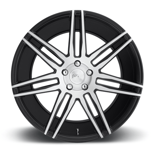 Niche 1PC M178 TRENTO 20x9 Gloss Black Brushed 5x114.3 35mm