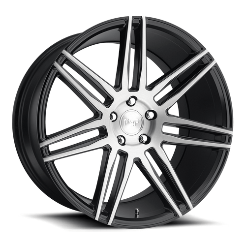 Niche 1PC M178 TRENTO 20x9 Gloss Black Brushed 5x114.3 35mm