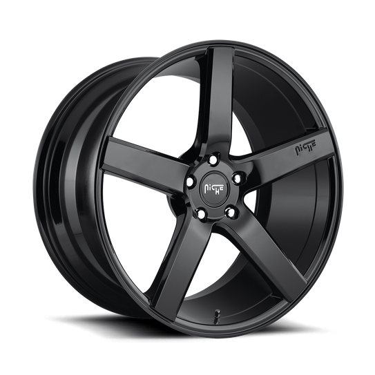 Niche 1PC M188 MILAN 20x10 Gloss Black 5x114.3 40mm