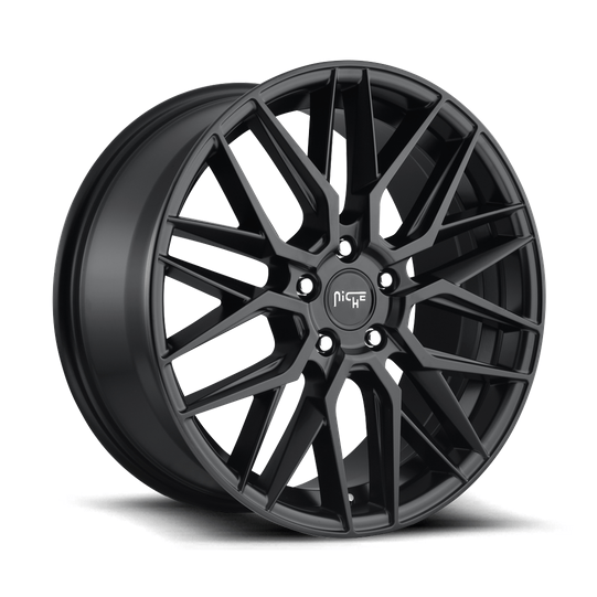 Niche 1PC M190 GAMMA 19x8.5 Matte Black 5x114.3 35mm