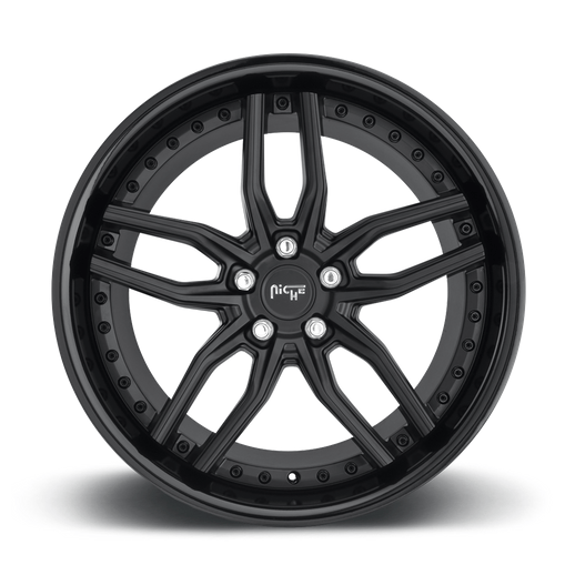 Niche 1PC M194 METHOS 20x10.5 Gloss Black Matte Black 5x114.3 40mm