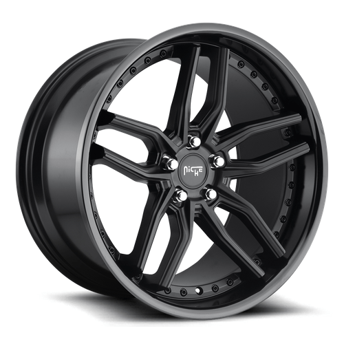 Niche 1PC M194 METHOS 20x10.5 Gloss Black Matte Black 5x114.3 40mm