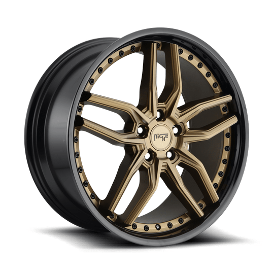 Niche 1PC M195 METHOS 19x9.5 Matte Bronze Black Bead Ring 5x114.3 35mm