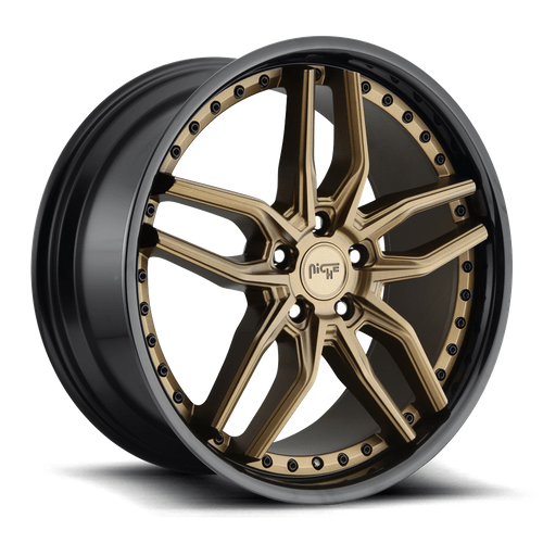 Niche 1PC M195 METHOS 20x9 Matte Bronze Black Bead Ring 5x114.3 35mm