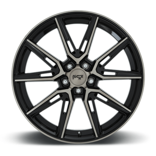 Niche 1PC M219 GEMELLO 20x9 Gloss Mach Double Dark Tint 5x114.3 35mm