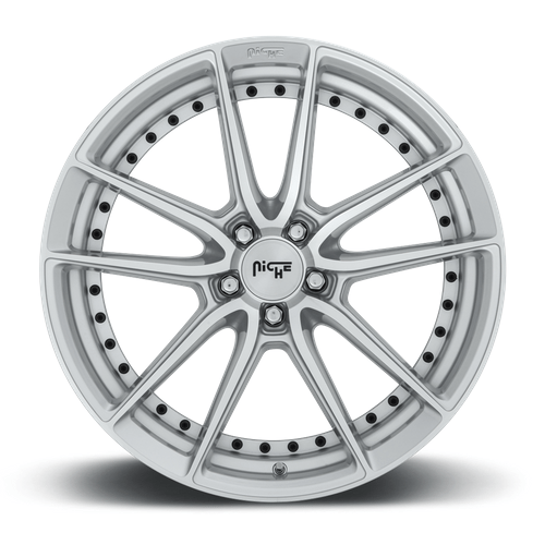 Niche 1PC M221 DFS 20x10.5 Gloss Silver Machined 5x114.3 40mm
