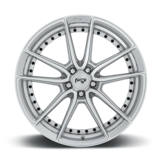 Niche 1PC M221 DFS 20x10.5 Gloss Silver Machined 5x114.3 40mm