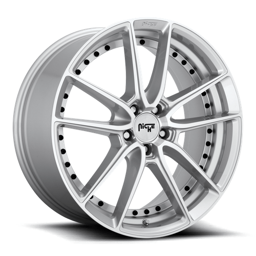 Niche 1PC M221 DFS 18x8 Gloss Silver Machined 5x114.3 40mm