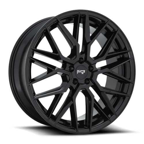 Niche 1PC M224 GAMMA 20x9 Gloss Black 5x114.3 35mm