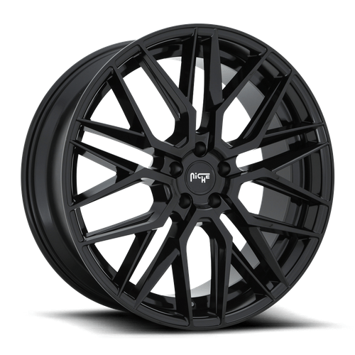 Niche 1PC M224 GAMMA 20x10.5 Gloss Black 5x114.3 40mm