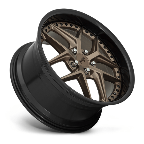 Niche 1PC M227 VICE 19x8.5 Matte Bronze Black Bead Ring 5x114.3 35mm