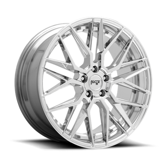 Niche 1PC M249 GAMMA 18x8 Chrome 5x114.3 40mm