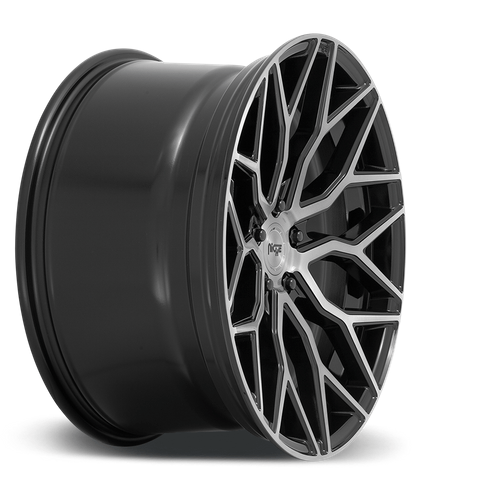 Niche 1PC M262 MAZZANTI 19x9.5 Gloss Black Brushed Face 5x114.3 25mm
