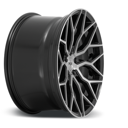 Niche 1PC M262 MAZZANTI 19x9.5 Gloss Black Brushed Face 5x114.3 35mm