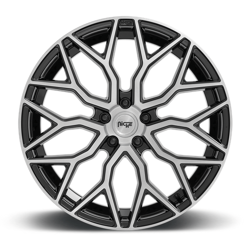 Niche 1PC M262 MAZZANTI 20x10.5 Gloss Black Brushed Face 5x114.3 40mm