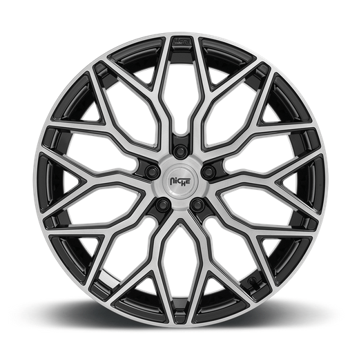 Niche 1PC M262 MAZZANTI 20x10.5 Gloss Black Brushed Face 5x114.3 40mm
