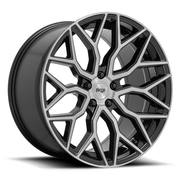Niche 1PC M262 MAZZANTI 19x8.5 Gloss Black Brushed Face 5x114.3 35mm