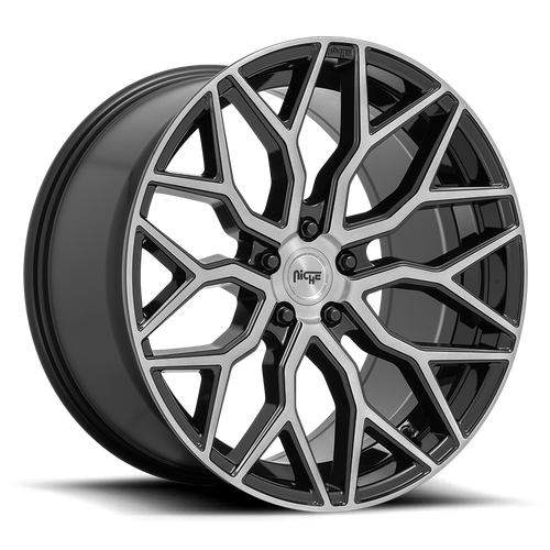 Niche 1PC M262 MAZZANTI 19x8.5 Gloss Black Brushed Face 5x114.3 35mm