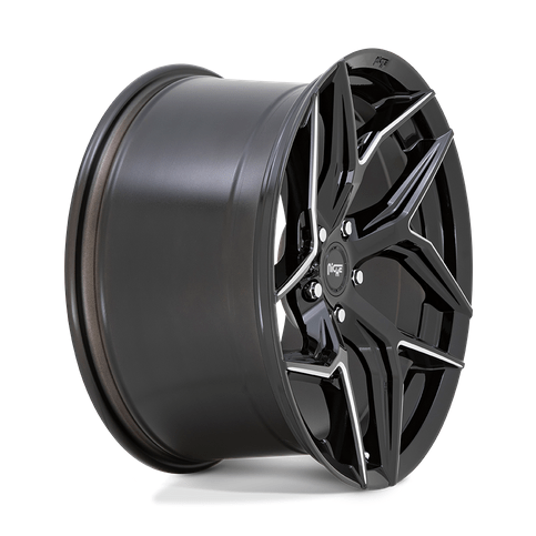 Niche 1PC M266 TORSION 20x10.5 Gloss Black Milled 5x114.3 40mm