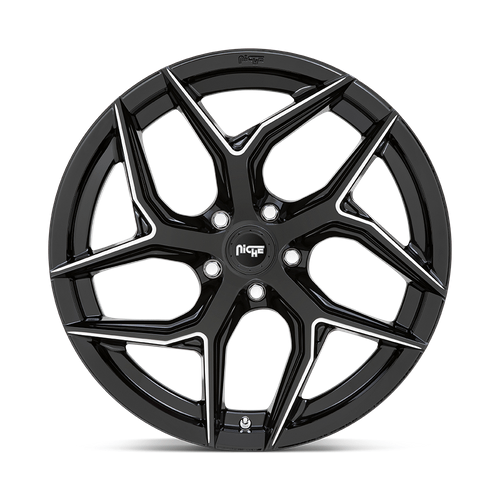 Niche 1PC M266 TORSION 20x10.5 Gloss Black Milled 5x114.3 40mm