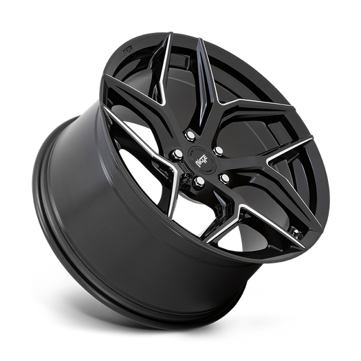 Niche 1PC M266 TORSION 20x9 Gloss Black Milled 5x114.3 35mm